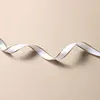 Gold Edge White Ribbon 1m