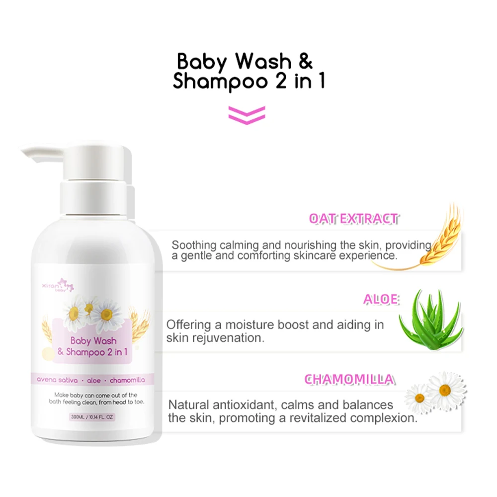 Private Label Xiran Baby Hair & Skin Products Cruelty Free Sensitive