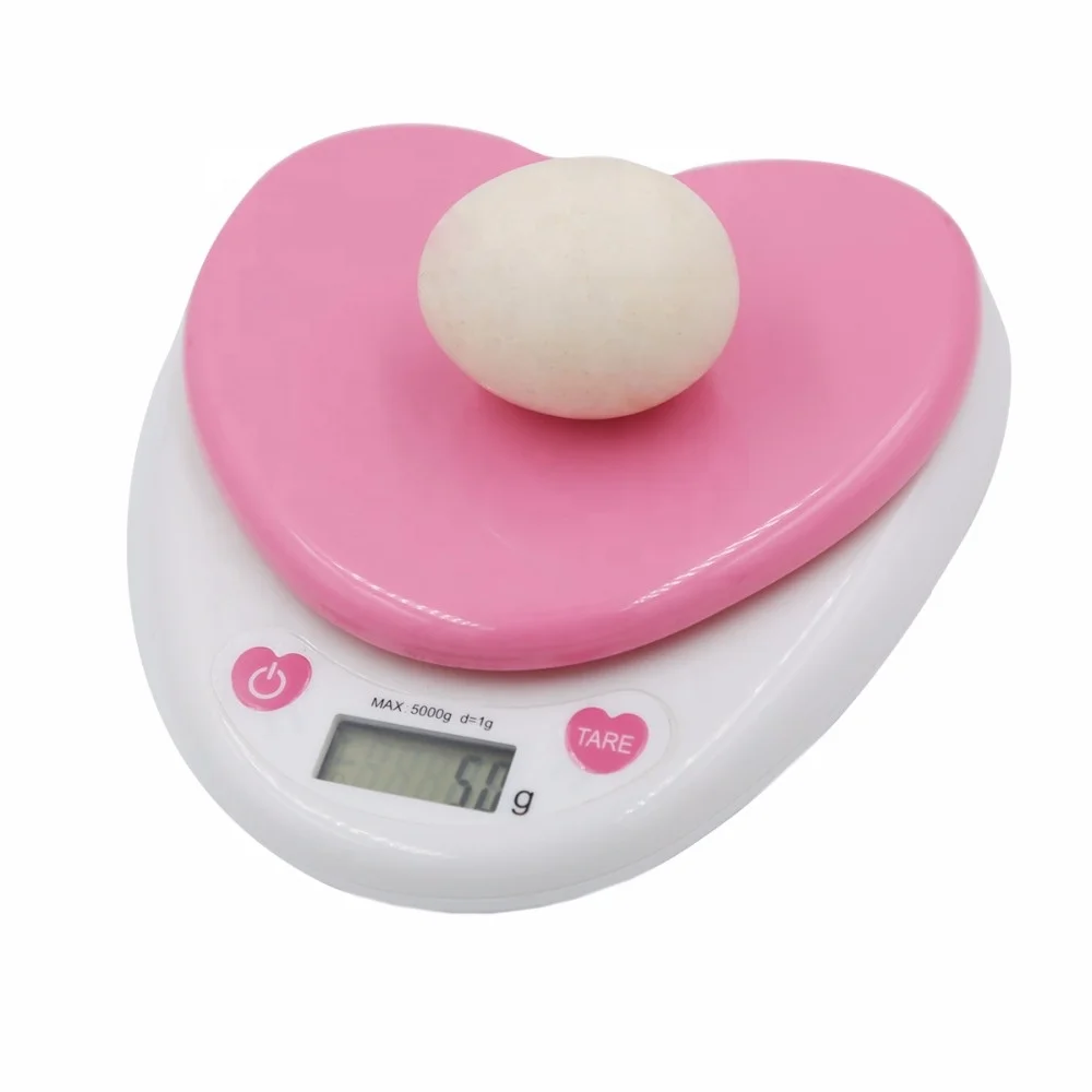 Electronic Kitchen Scale Baking Scale Mini Heart-shaped Kitchen Scale  Weighing 5kg With 0.1g Accuracy