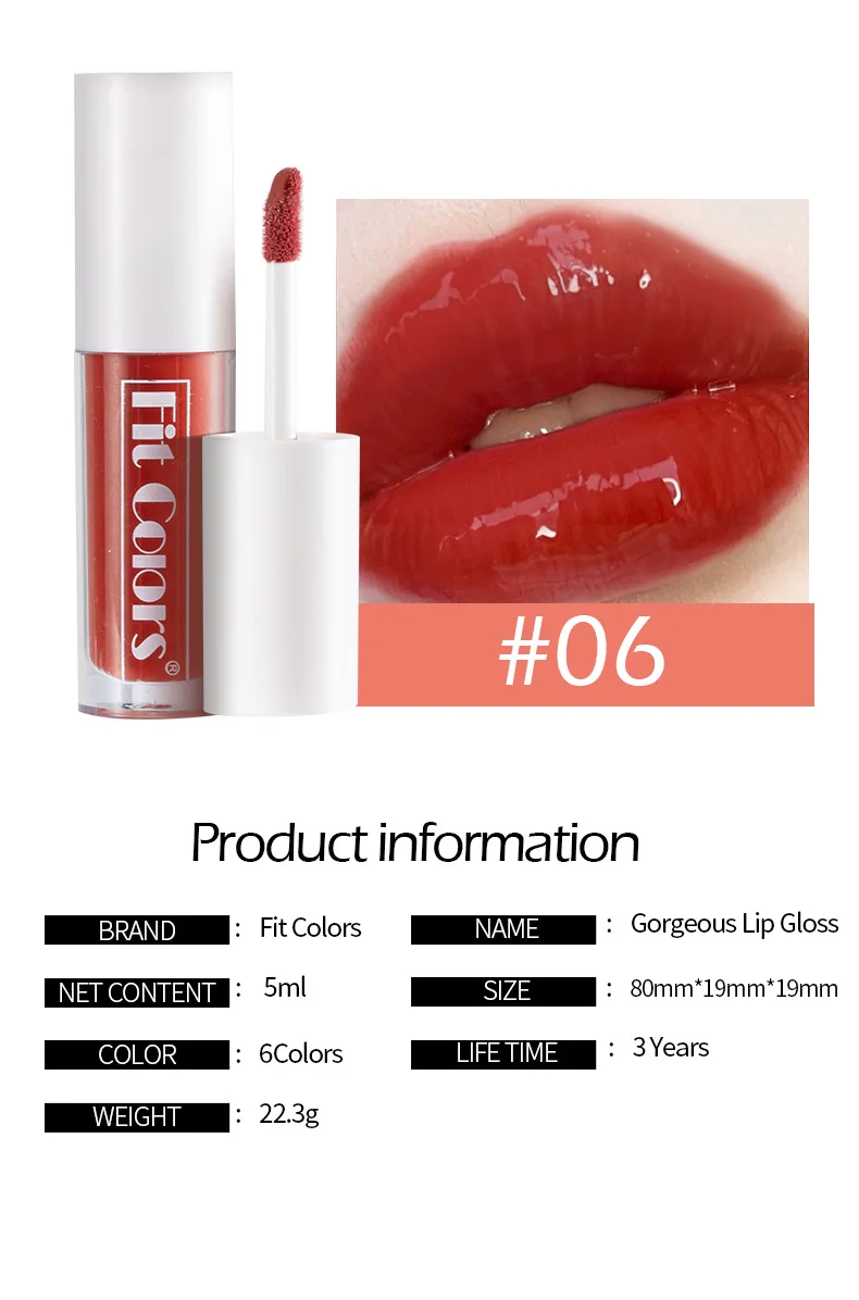 Wholesale Oem Odm 6 Colors Plumping Lipgloss Moisturizer Nourishing