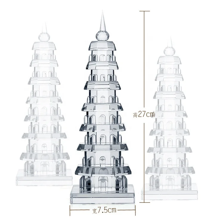 Folk Crafts Wenchang Pagoda Crystal Tower Mold - Feng Shui Home