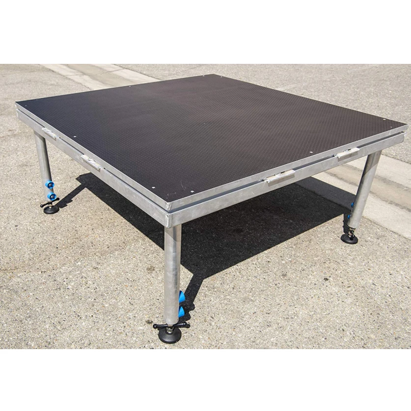 4' X 4' Portable Stage Platform Modular System With Height Adjustable Riser (24" - 39")