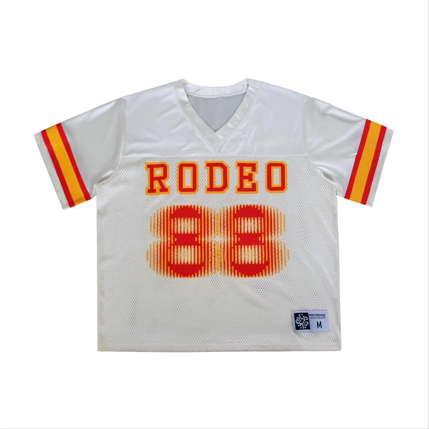 Custom Streetwear Hip Pop T-shirts Screen Print Breathable V Neck Baggy Oversized Mesh Retro Soccer Football Jersey T Shirts Men gallery 8