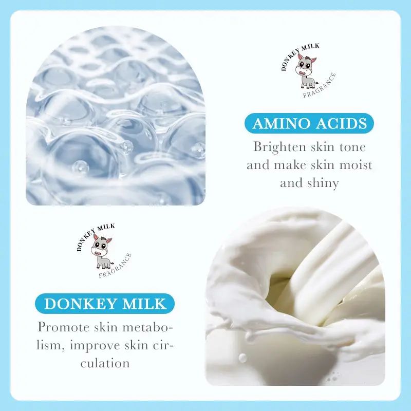 ZOZU Private Label Amino Acid Donkey Milk Body Lotion Moisturizing