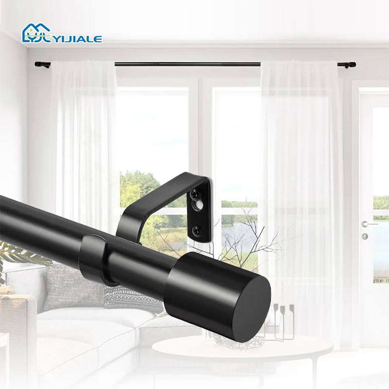 YIJIALE iron curtain rod extendable curtain rod sets for home decor