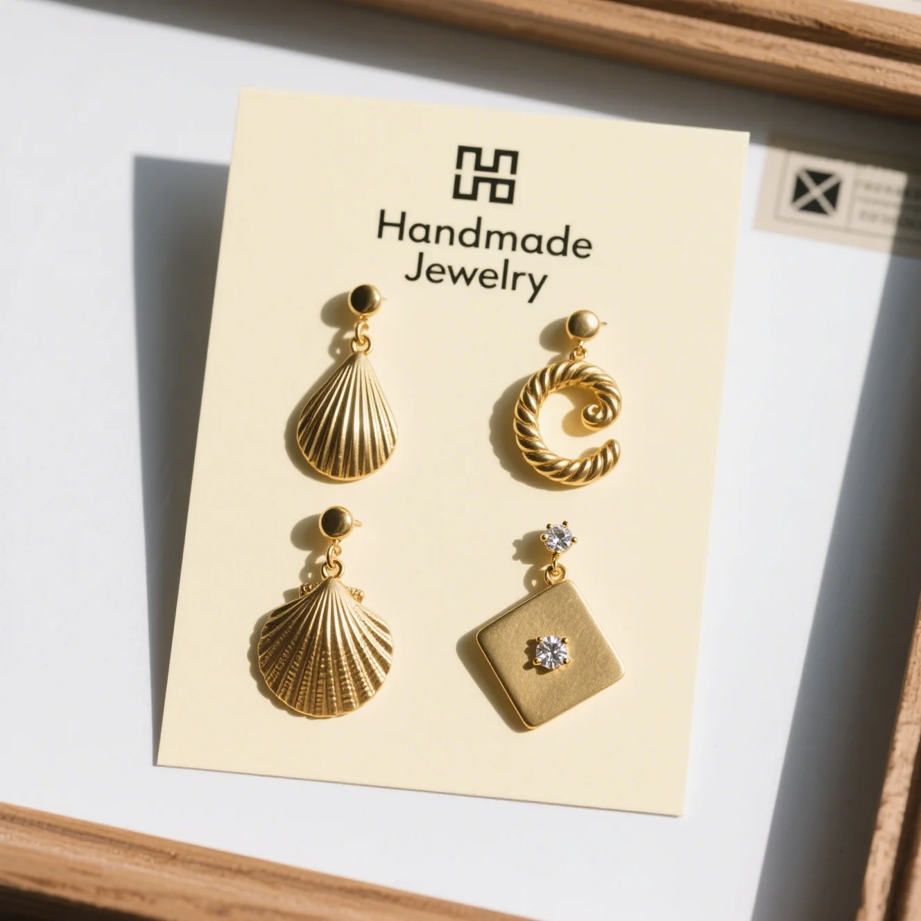 Earrings Card Wholesale Custom Packaging Jewelry Card Kraft Paper Logo Display Card