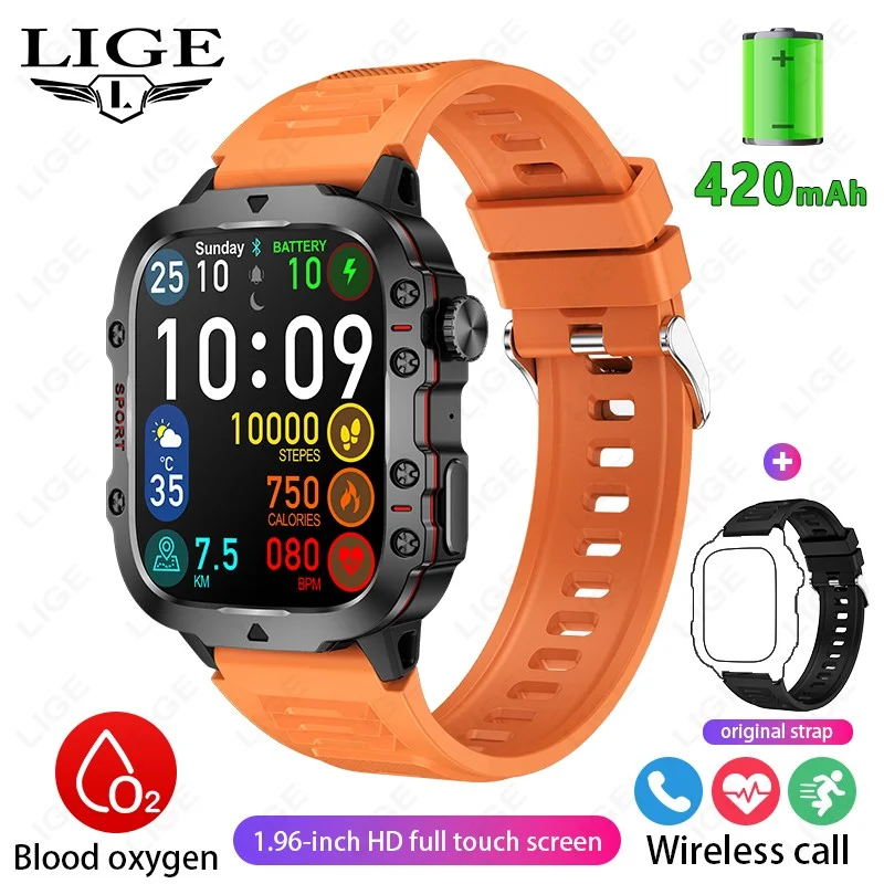 E - Silicone laranja + pulseira de presente