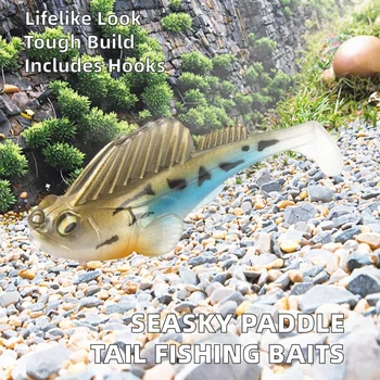 14g Paddle Tail Artificial Soft Bait for Bass Perch Trout Crappie-Freshwater PVC Lure – Soft Lure – view 3