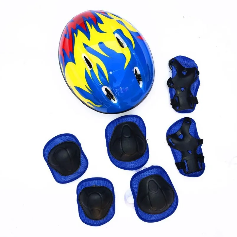 Outdoor Protective helmet elbow pads and knee pads set  for children Skating