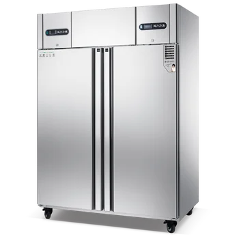 commercial large capacity volume fridge freezer double door american style stainless steel fridges