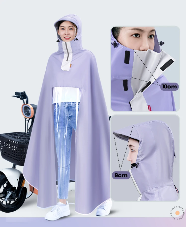 Electromobile Hooded raincoat Adult Hiking and Biking Poncho Reusable Cycling Motorcycle rain coat supplier