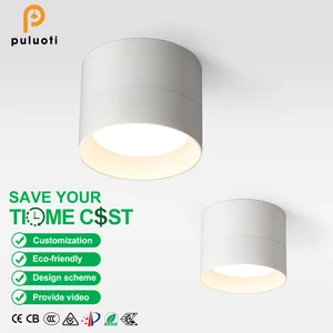 PULUOTI New Design LED Downlight Aluminum Housing with Square Round GX53 Ceiling Surface Mounted Spot Light