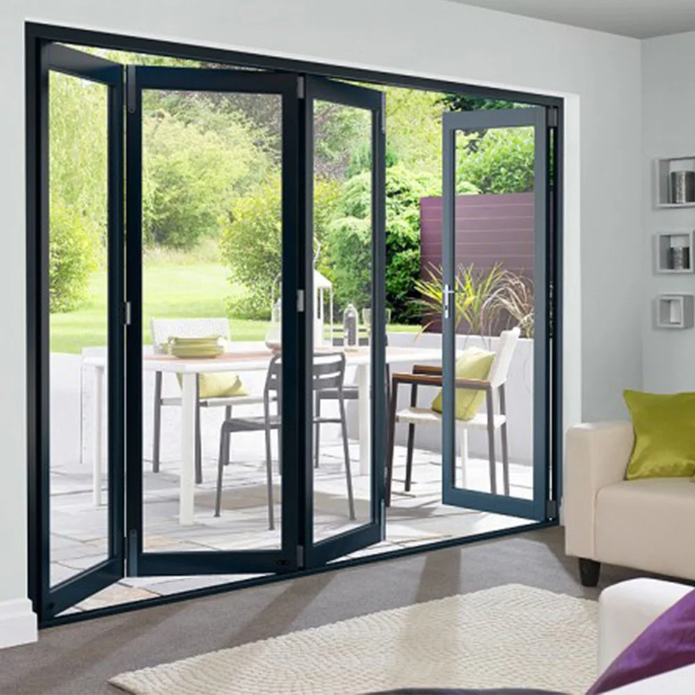 Custom Standard Glass Windows Windproof Aluminium Glass Casement Windows and Doors Aluminum Folding Door