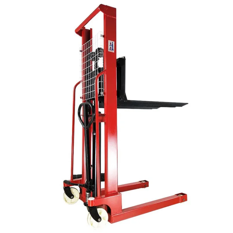supply 1000 kg 1.6 metre hydraul hand stacker hand pallet truck stacker manual hydraulic forklift