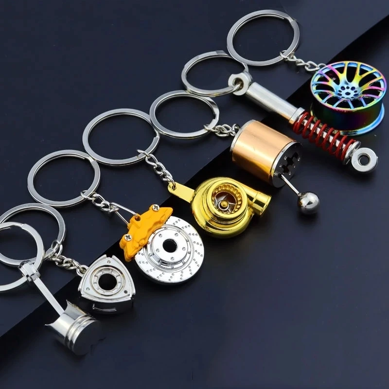 Fdit Portachiavi Creativo A Forma Di Leva Del Cambio - Modellino In Metallo Con Parti Mobili, Nero, Regalo Per Auto - 2