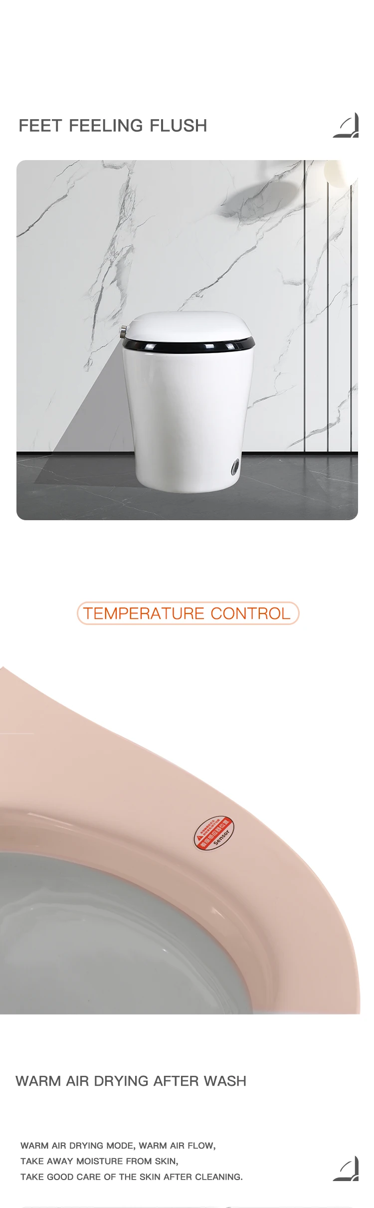 product hot selling sanitary ware electric heated auto flush toilet bowl ceramic intelligent automatic smart toilet with bidet-19