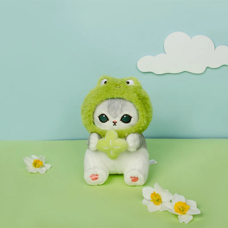 1 pack) Cartoon cute toot cat plush doll cat (Matcha green 30cm) 