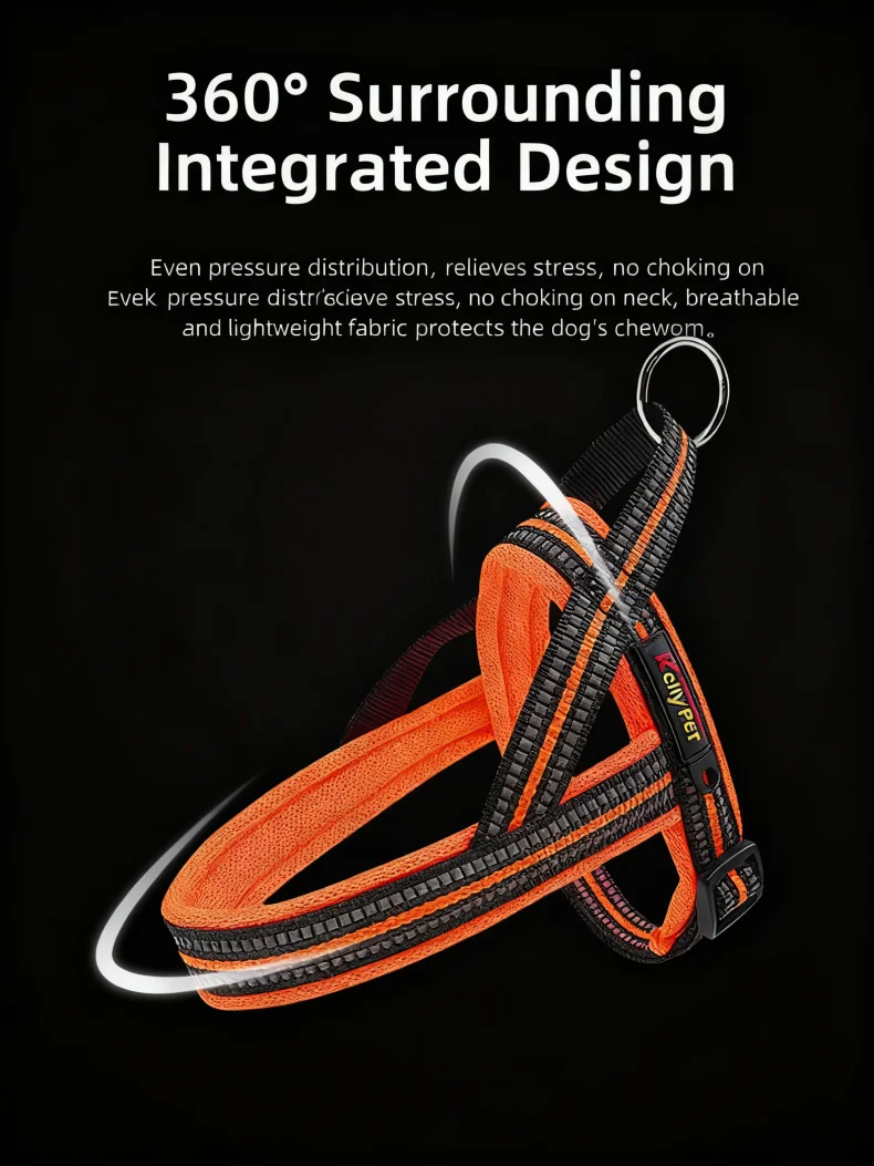 Explosion-Proof Spike Pet Chest Strap Sport Fashion Universal Reflective Easy Wear Gun Shaped Strap Nylon Towing Rope Medium