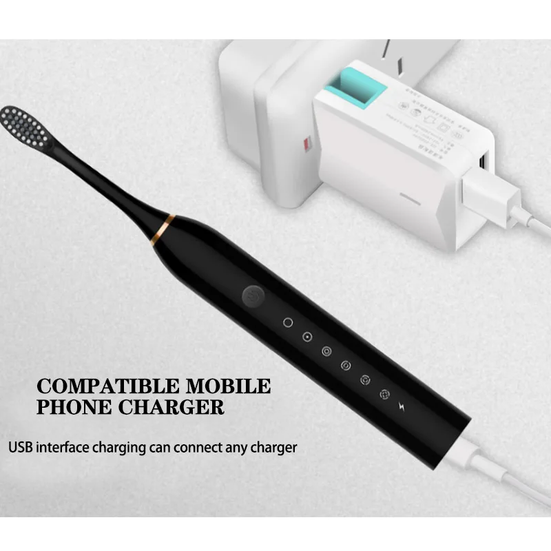 Oem Hot Selling Sonic Electric Toothbrush Usb Rechargeable Washable