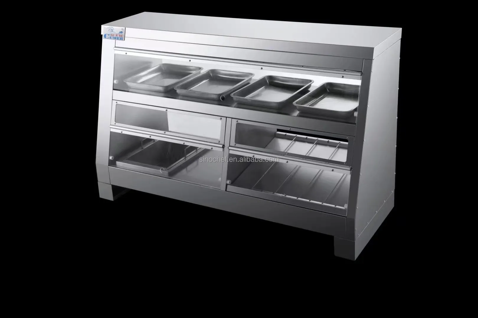 SinoChef витрина для подогрева еды дисплей горячей электрический шкаф KFC