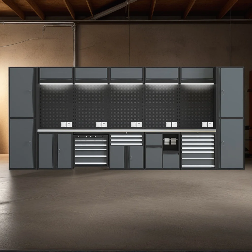 Steel Mobile Tool Cabinet with Drawers Heavy Duty Automotive Repair Workstation