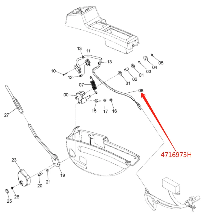 Original Cab Switch Wiring Harness 4716973/4637925 for ZX200-3
