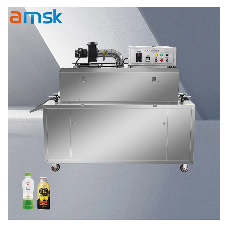 PET-plastic folie drankfles stoomverwarming bereikt optimale voedsel-etiket samentrekking geïntegreerde hitte samentrekking machine