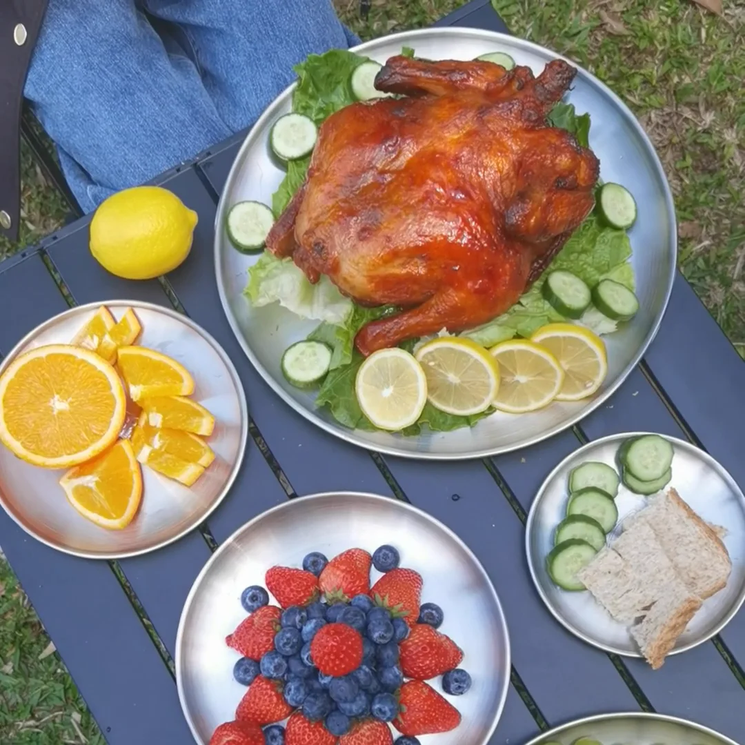 Nicety Food Grade Metal Plates For Restaurant Stainless Steel Custom