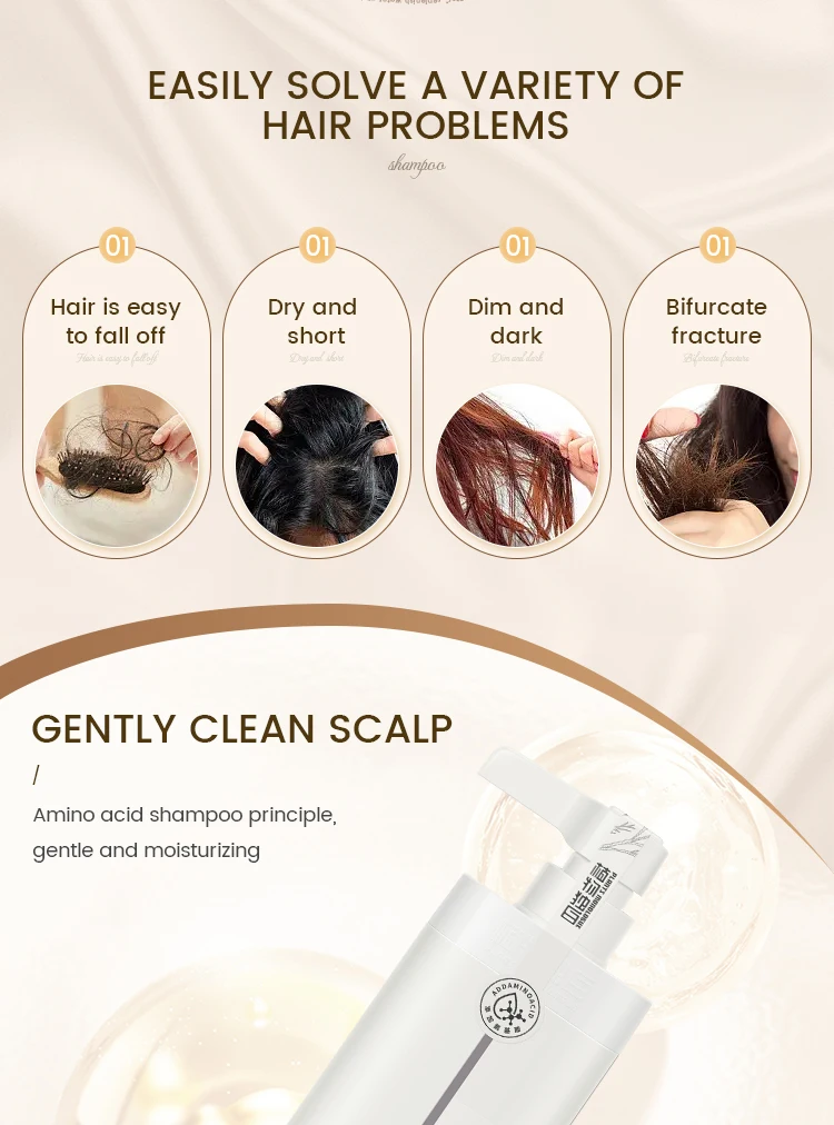 750Ml 500Ml Luxury Bottles Treatment Hair Smooth Shampoo Amino Acid ...