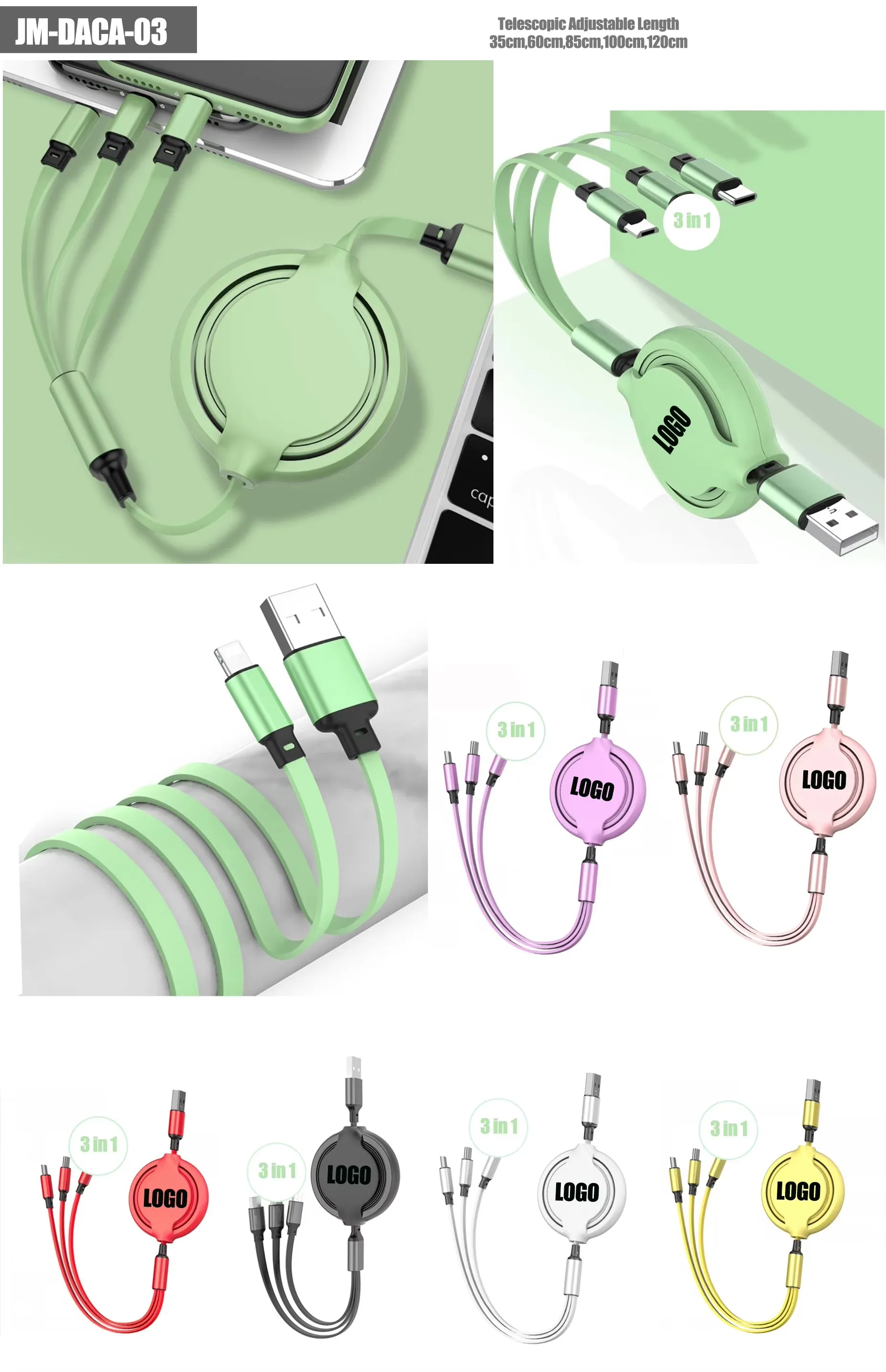 1.2M Charging Data Cable 4-In-1 Universal Cheap Type C Fast Charging ...