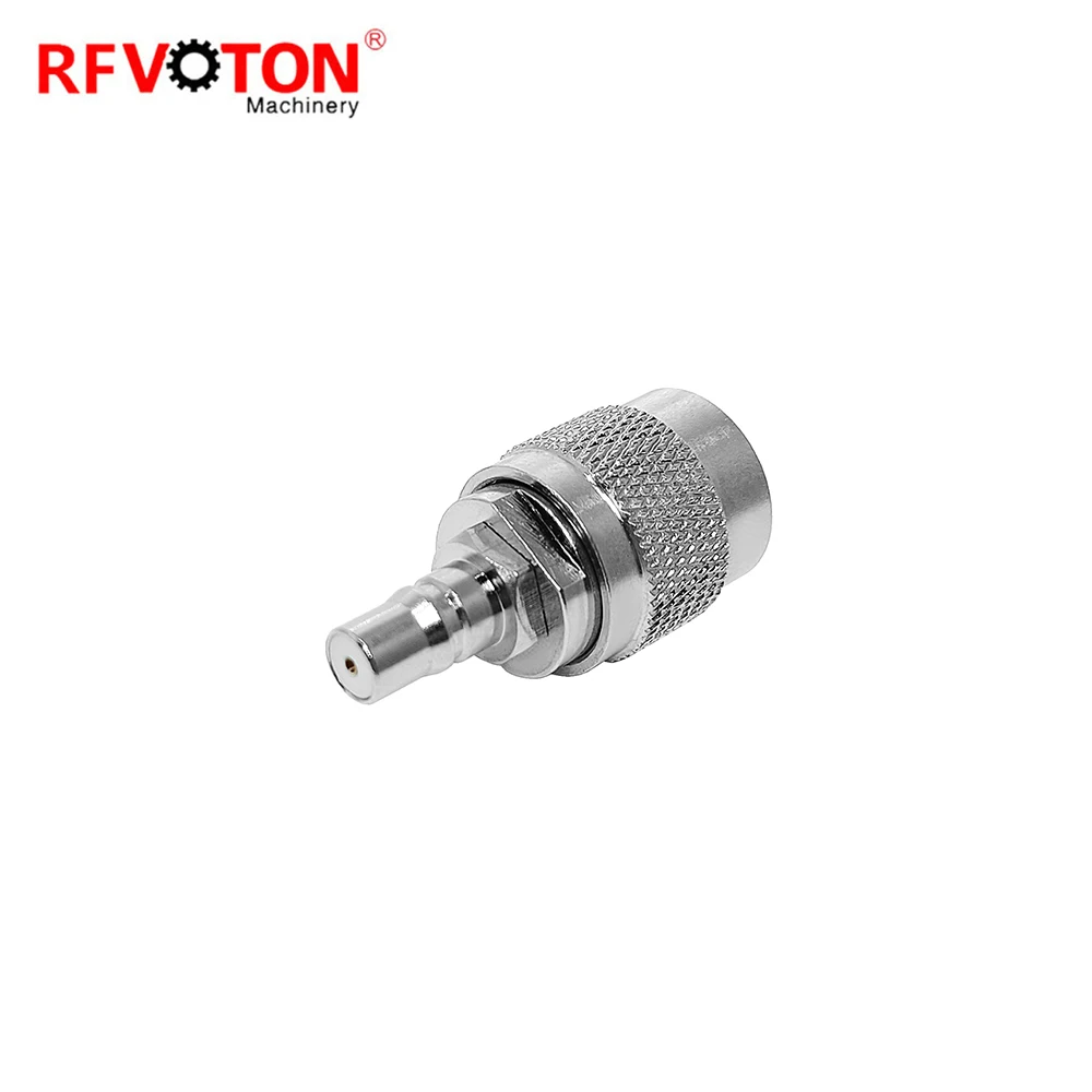 Factory Supply QMA Female Jack Hembra  to Tnc Male Plug Macho Straight  Rf Coaxial Adapter Brass Coax  Adaptor Rohs in Stock