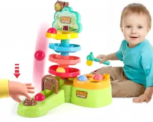 EPT Early Educational Baby Ball Drop Game Toys Diy Marble Run Set 4 in 1 Ball Drop Toy with Scoring Game for Kids