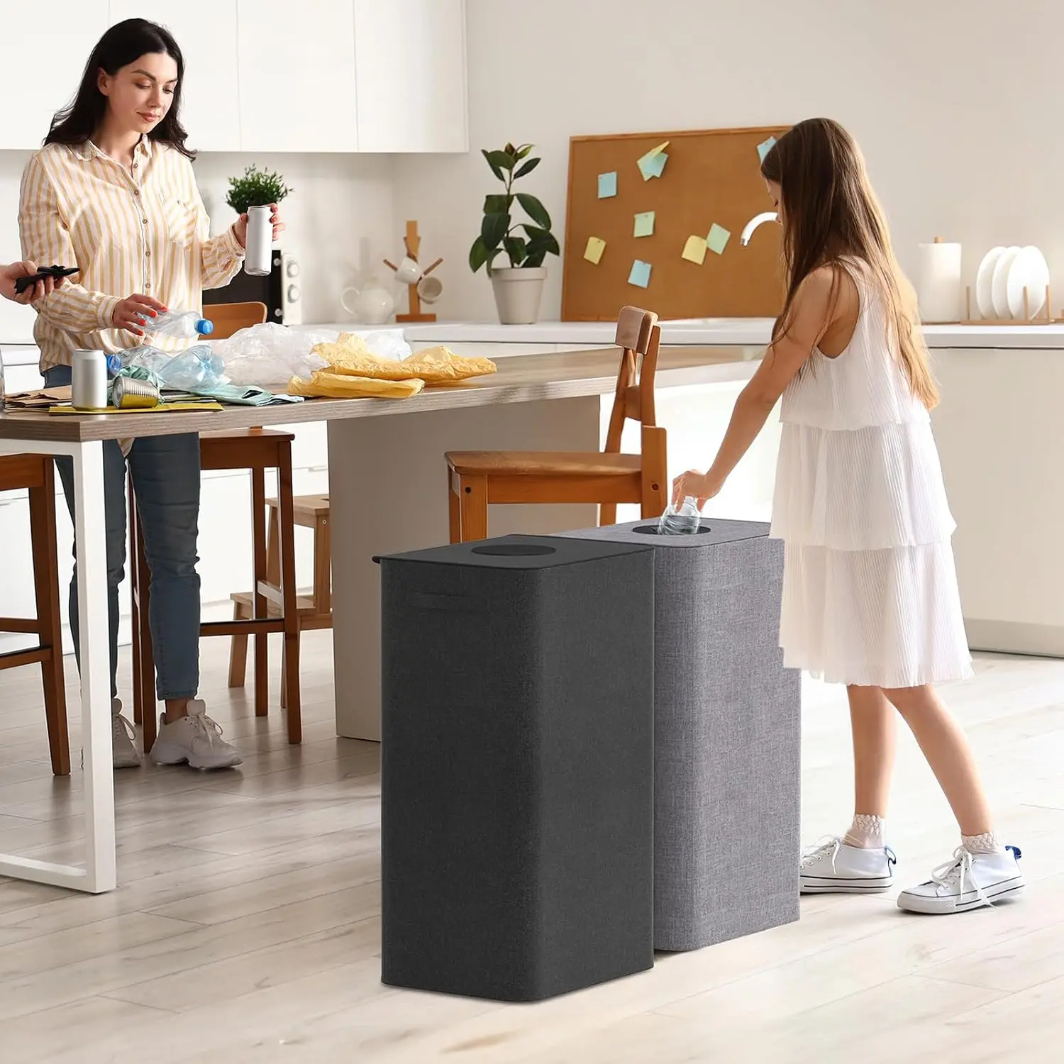 100L Large Deposit Bottles Collection Container with Hole Kitchen Storage Room Bottle Bag
