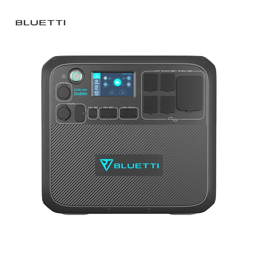 Bluetti High Power Solar Generator for Backup Using Solar Generator Portable  2000w High Power Solar Generator