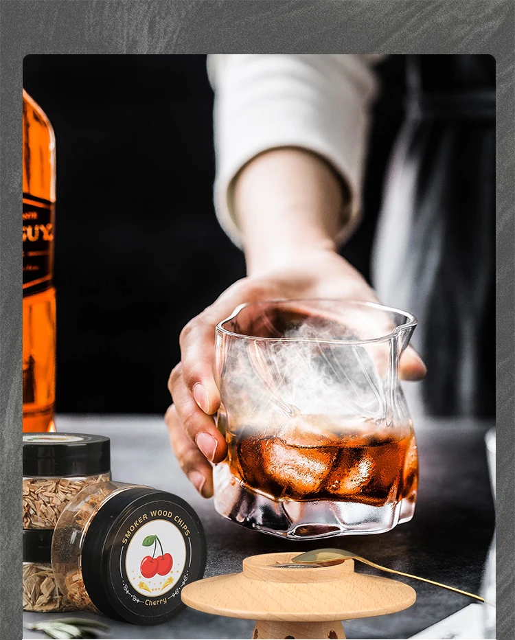 Bartending Cocktail Smoker Kit Set With Torch And 4 Kind Of Wood Chips