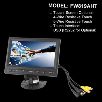 FEELWORLD FW819AHT 8" LCD Touch Screen with Protective Glass, Durable Design, for Educational Purpose, ODM Welcome detail image