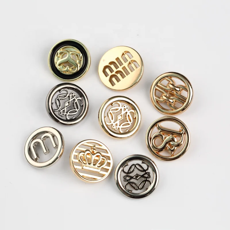 Factory Wholesale High Quality High Custom Golden Buttons Manufacturer Gold Metal Sewing Buttons for Garments - Image 5