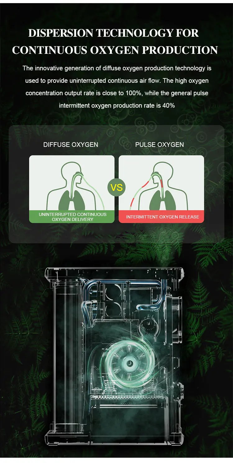 Small High Effective Compressor 93% Portable Oxygen Concentrator 6l Generador De Oxigeno Medico details