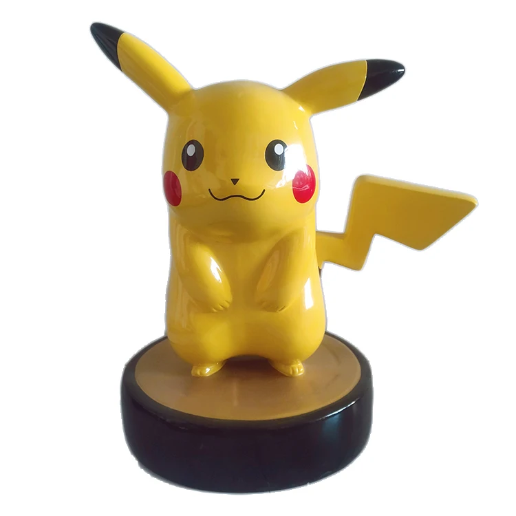 Customized Fiberglass Cartoon Pikachu Sculpture Resin Animal Doll ...