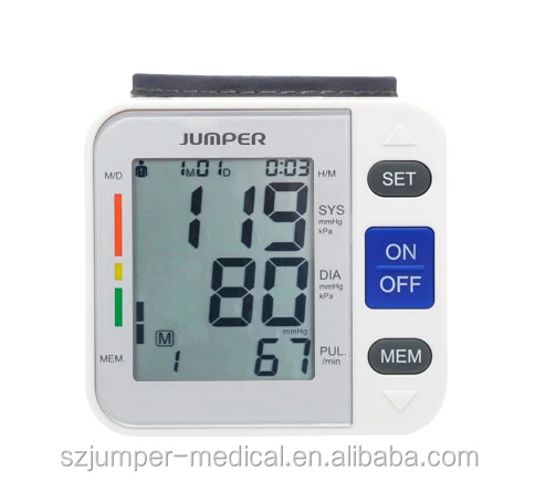 
Jumper Medical Equipment Supply Wrist Fully Automatic Blood Pressure Meter 