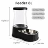 Mangeoire ronde en acier inoxydable de 8 L