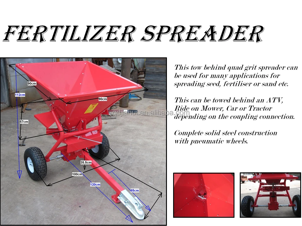 350lbs Atv Tow Behind Fertilizer Spreader And Salt Spreader Buy