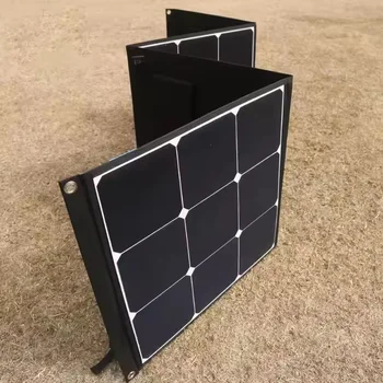Portable 200W Monocrystalline Solar Panel Charger Perc Type with Foldable Kickstand Outdoor Power Station & Solar Generator