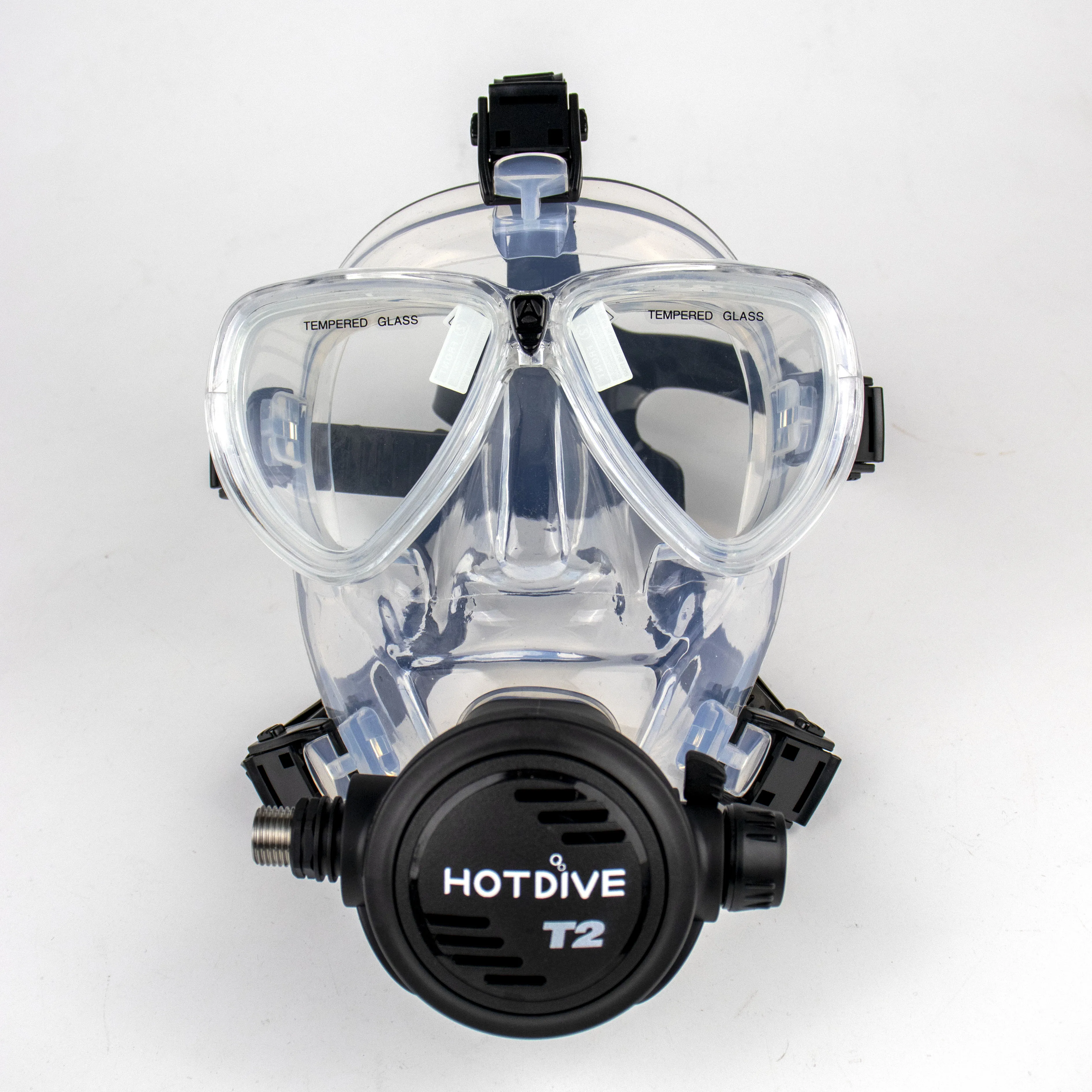 Anti Fog Silicone Dive Equipment Tempered Glass Full Face Diving Mask
