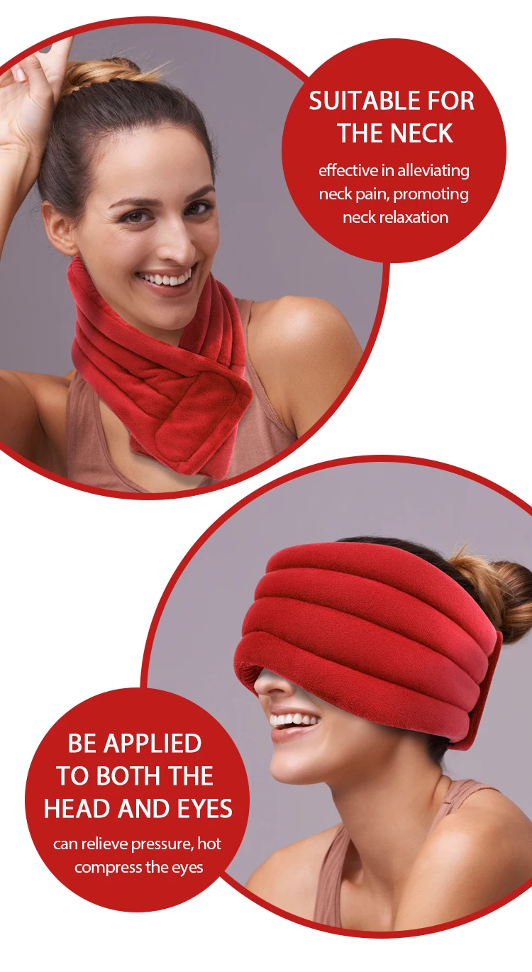 Pakcare Oem Microwavable Natural Flaxseed Therapeutic Neck Wrap Moist