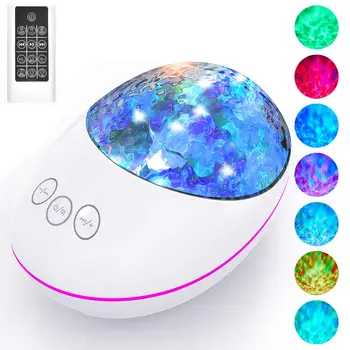 Ocean Wave Projector Night Light Lamp BT Music Player Remote Control Water Wave Led Projector For Baby