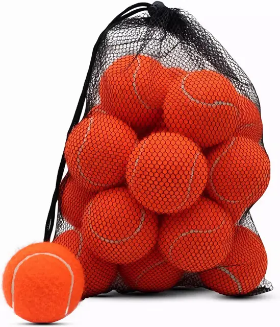 Orange Tennis Regular Duty Felt Red Tennis Training Ball Toy Ball Pet Ball