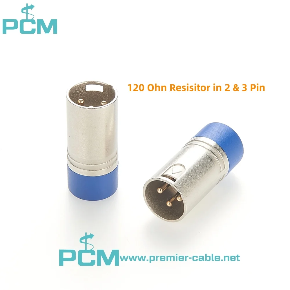 3 Pin Xlr Male With Dmx Termination Resistor 120 Ohm Buy 3pin Xlr