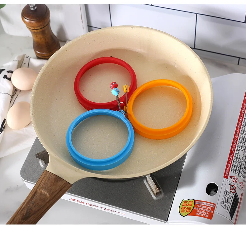 Circular Heart-Shaped Silicone Egg Maker Pouch Egg Mold and Pancake Mold Tool for DIY Pancakes and Fried Eggs manufacture
