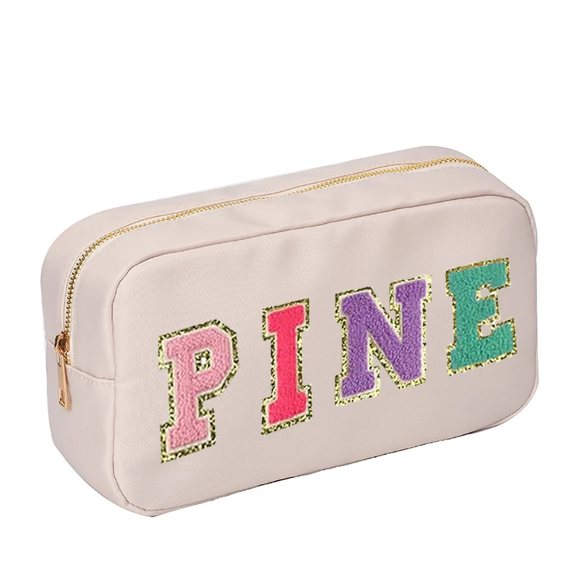 Sun Clover New Cosmetic Bags S/M/L/XL Travel Storage Nylon Makeup Bags with  Metal Zipper Multi-capacity Solid Color Makeup Bag